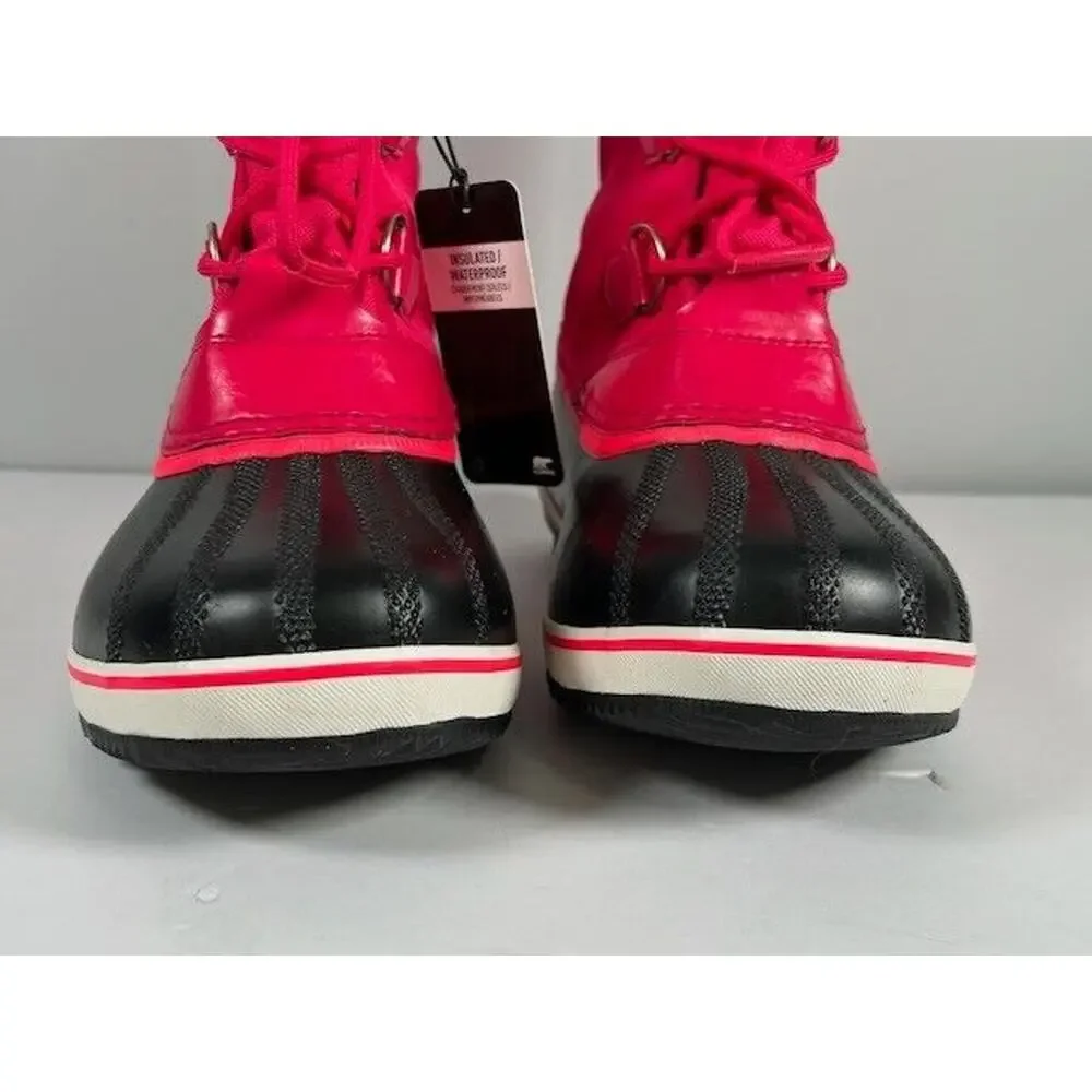 Sorel YOOT‎ PAC Nylon Waterproof Winter Boots Insulated Bright Rose Youth Size 6